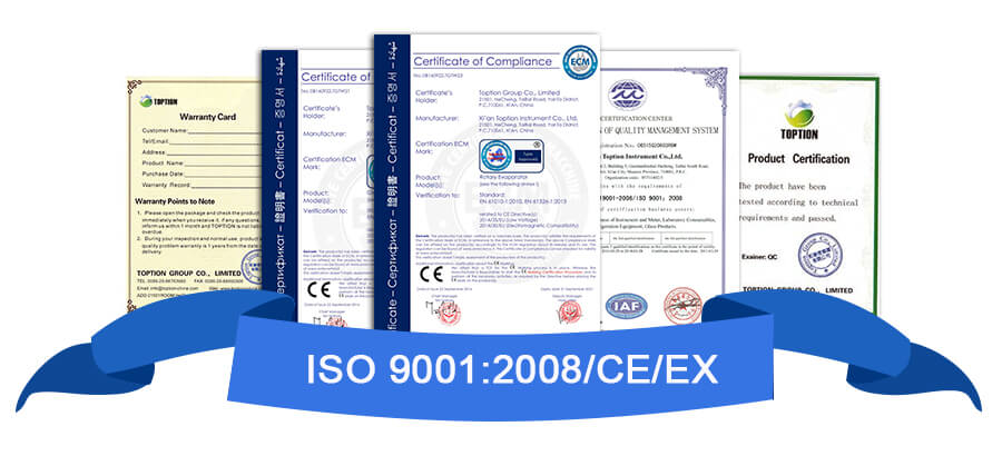 ISO CE certification of rotary evaporator