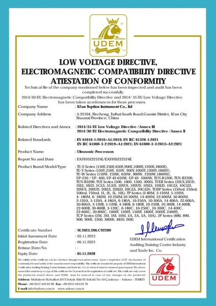 CE--Ultrasonicprocessors