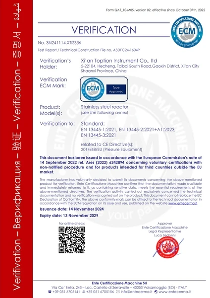 PED--Stainlesssteelreactor