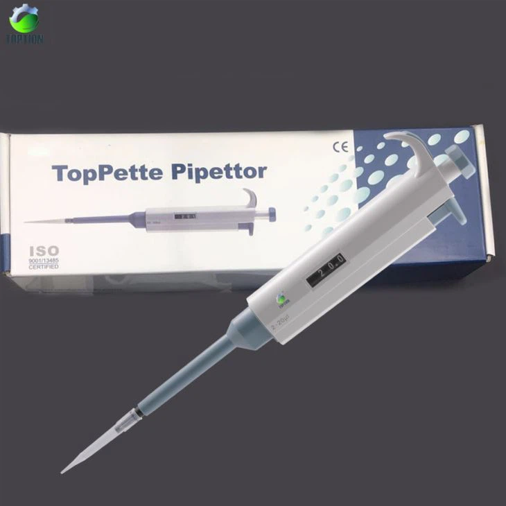 2-10ul Single Channel Manual Adjustable TopPette Pipette Pipettor Pipet, Lab Supplies