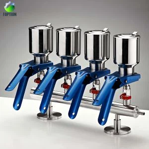 4-Branch Funnel Stainless Steel Manifolds Filter Chemical Laboratory